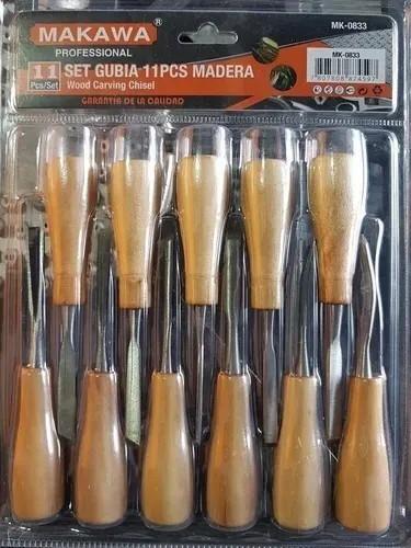 SET DE 11 GUBIAS PARA MADERA. MAKAWA - 5