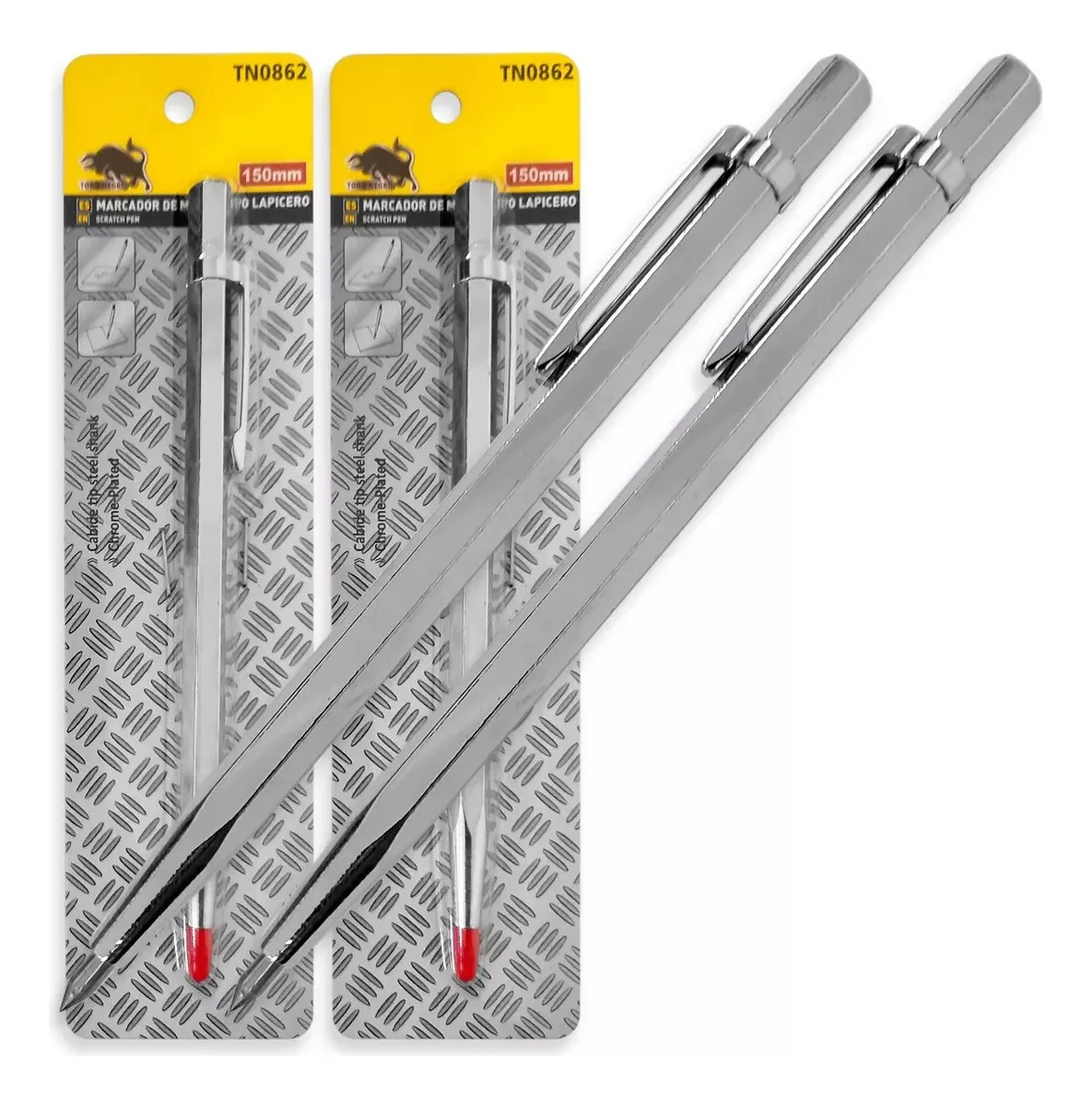 2 LAPIZ MARCADOR DE METAL FIERRO CERAMICA VIDRIO PIEDRA - 1