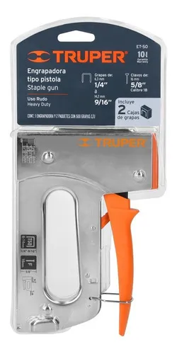 TRUPER ET-50 ENGRAPADORA Y CLAVADORA USO PESADO CON 1000 GRAPAS - 3