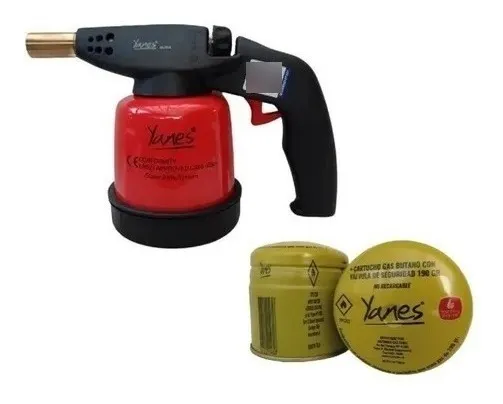 SOPLETE A GAS METAL YANES PROF-200 PLUS + 2 CARTUCHO 190GR - 1