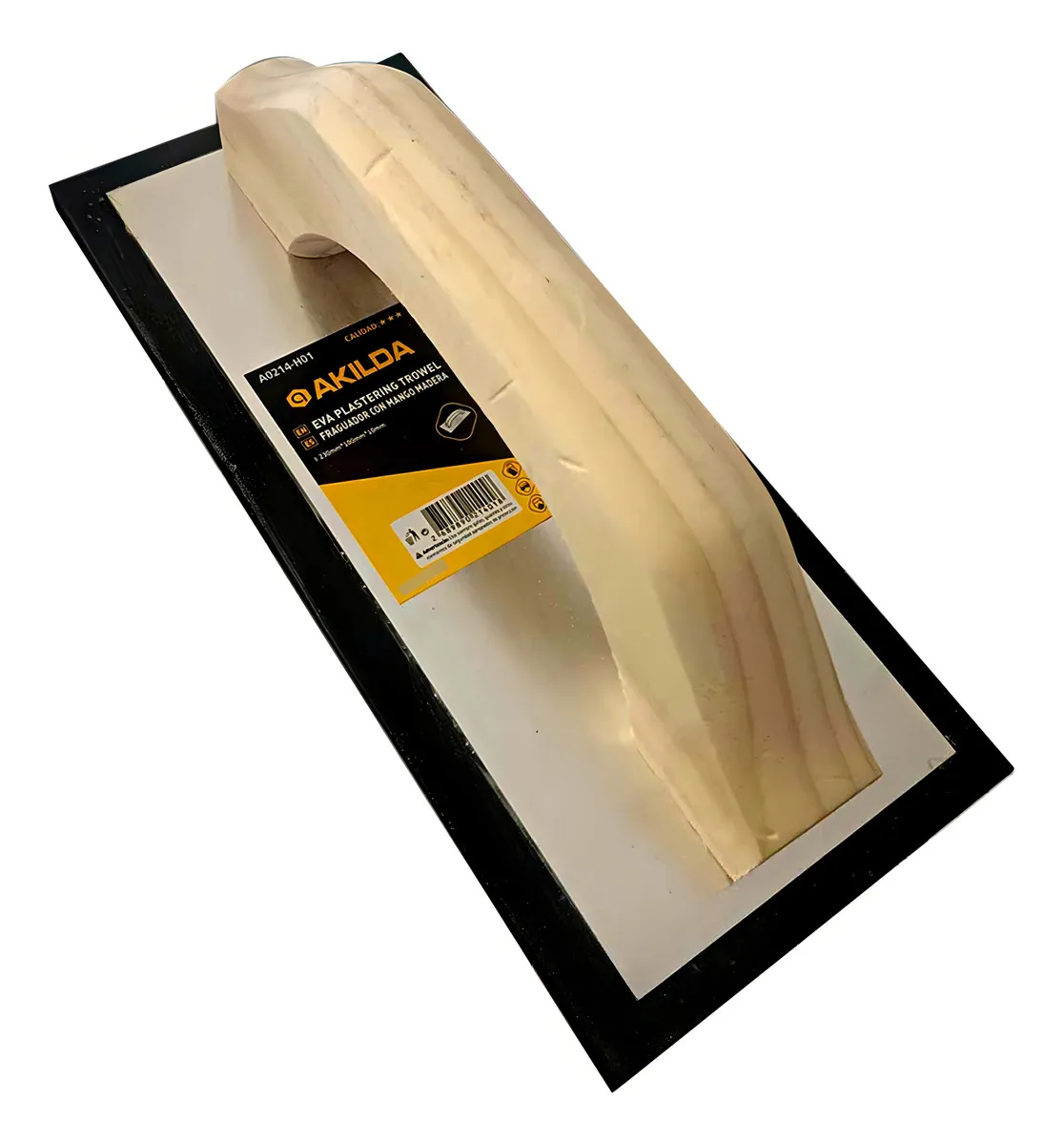 FRAGUADOR LLANA DE GOMA 23 X 10CM MANGO MADERA - 1