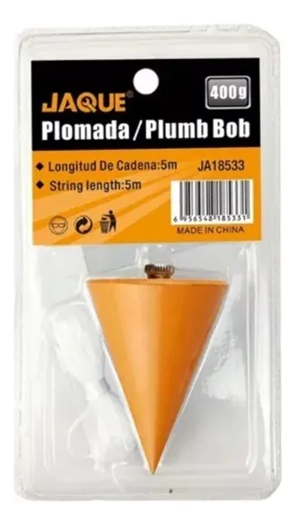 PLOMO ALBAÑIL 300GR PLOMADA DE PUNTA - 1