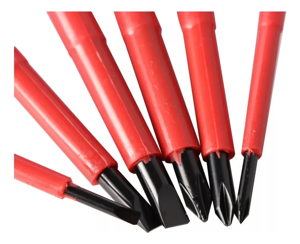 JUEGO DESTORNILLADOR P/ELECTRICISTA AISLADOS 6PCS TN0317 - 5