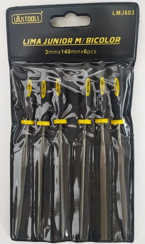 SET DE LIMAS JUNIOR 6'' UYUSTOOLS M/BICOLOR 6 PIEZAS - 4