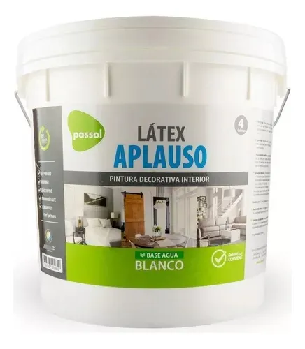 PINTURA LÁTEX BLANCO ACABADO MATE TINETA - 1