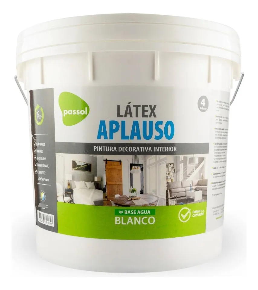 PASSOL LATEX BLANCO TINETA 4 GALONES - 1