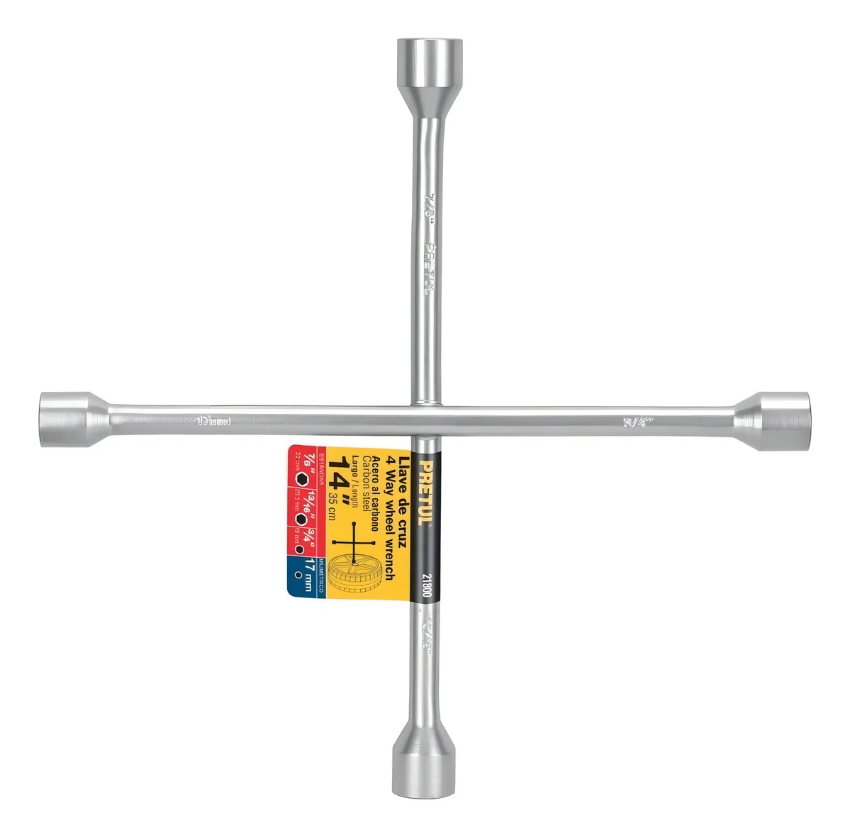 LLAVE RUEDA AUTO CRUZ 14 PLG PRETUL - 2
