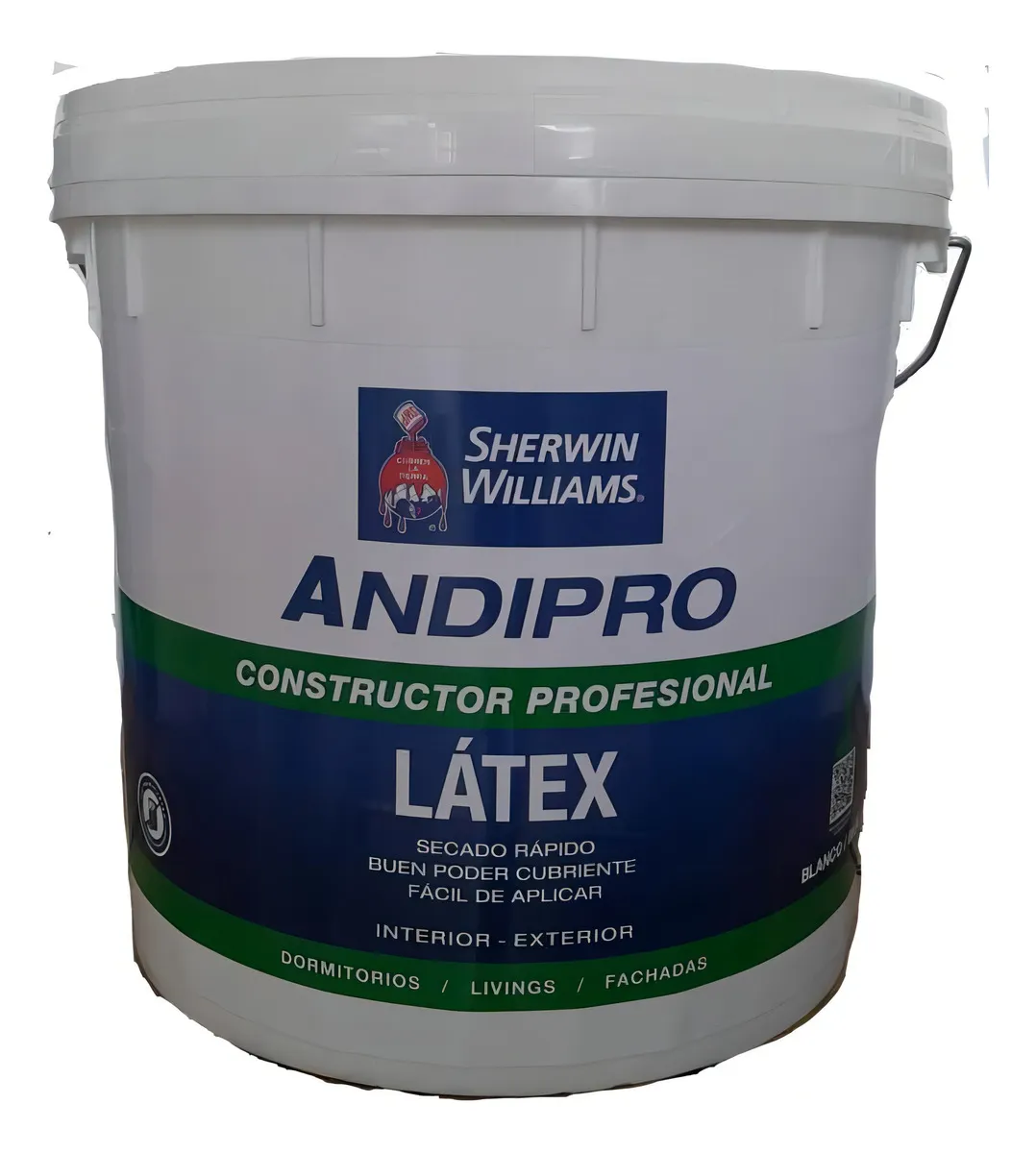 LATEX AL AGUA BLANCO SHERWIN WILLIAN TINETA 4 GL ACABADO MATE - 1