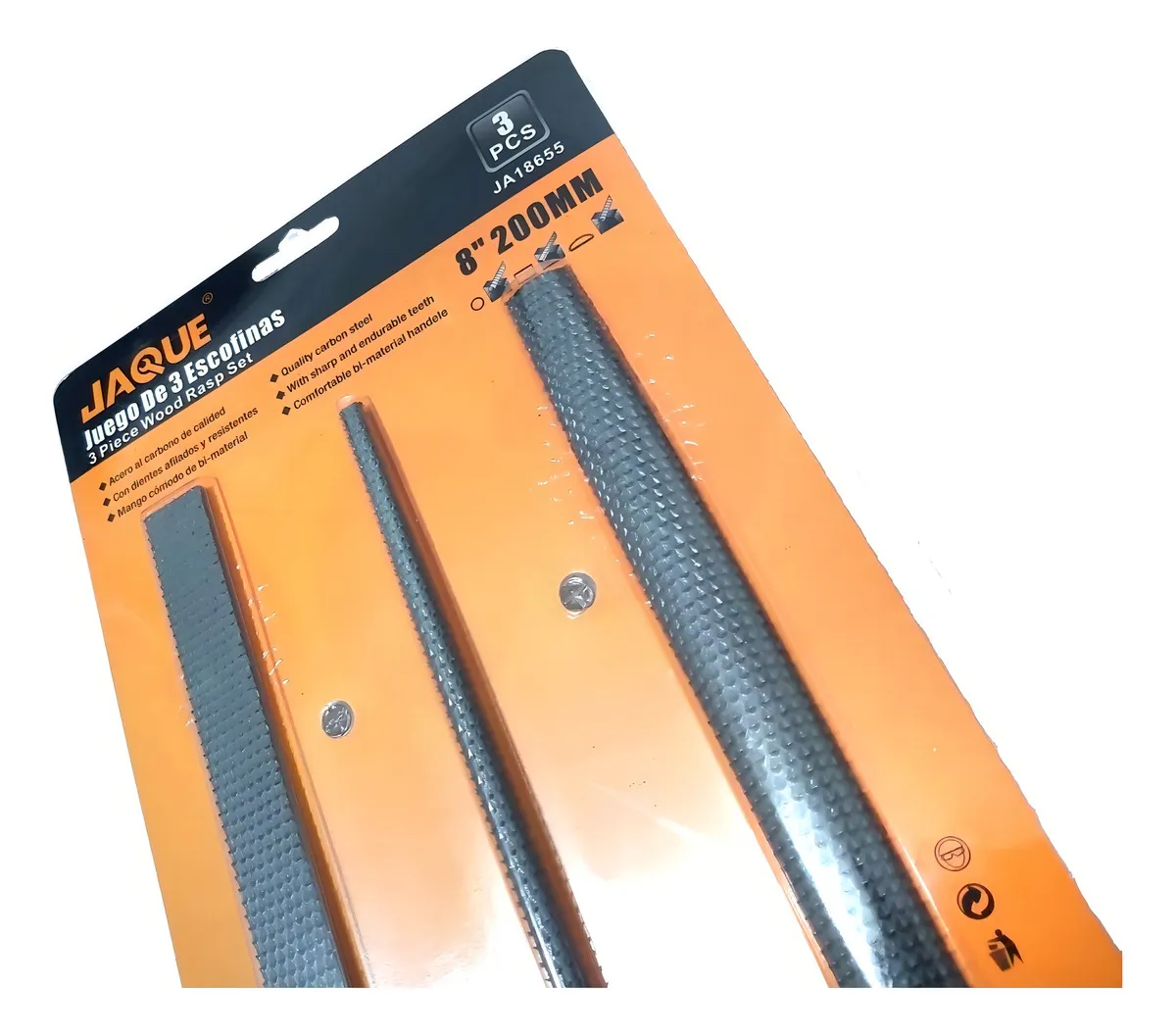 ESCOFINAS PARA MADERA JAQUE 3 PIEZAS CARPINTERIA - 2