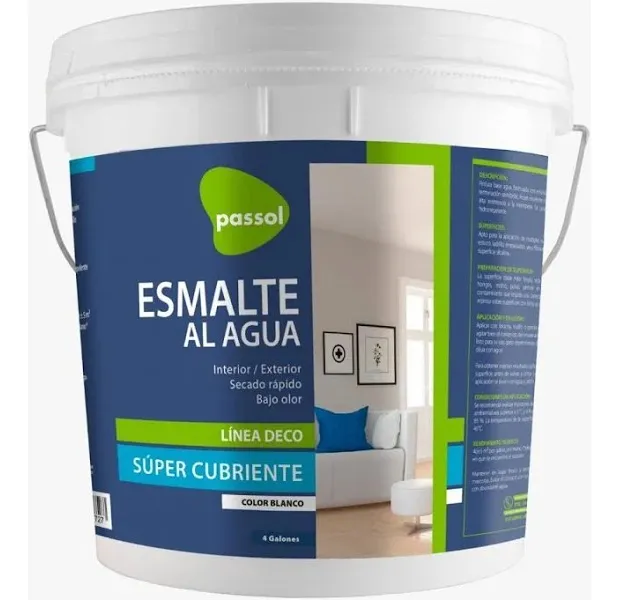 ESMALTE AL AGUA PASSOL ANTI HONGO, MATE TINETA - 1