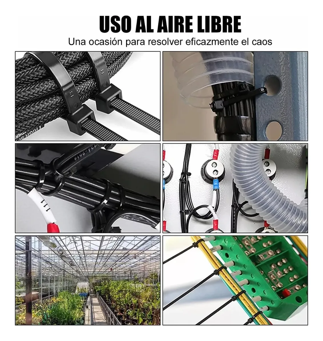100 UNIDADES AMARRAS PLASTICAS 4.8MM X 400MM - 4
