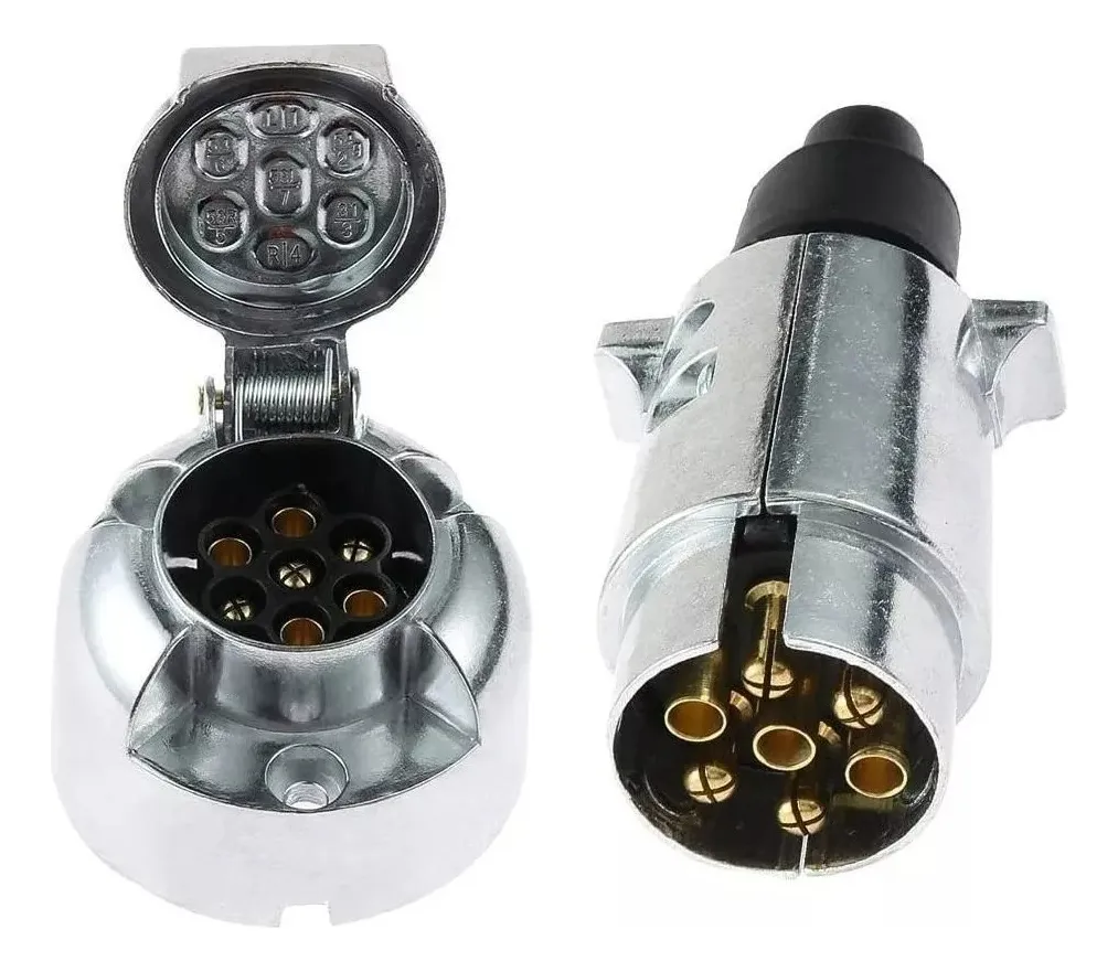 SET ENCHUFE MACHO Y HEMBRA CARRO ARRASTRE REMOLQUE TRAILER - 2