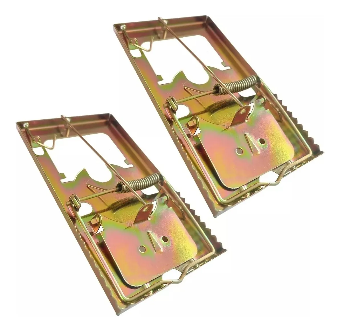 2 TRAMPA RATON METALICA GRANDE 2PCS 82X165MM ROEDORES RATAS - 2