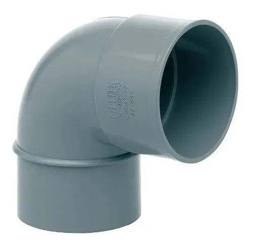 PACK 5 CODOS PVC SANITARIO 110MM * 90 GRADOS GRI - 1