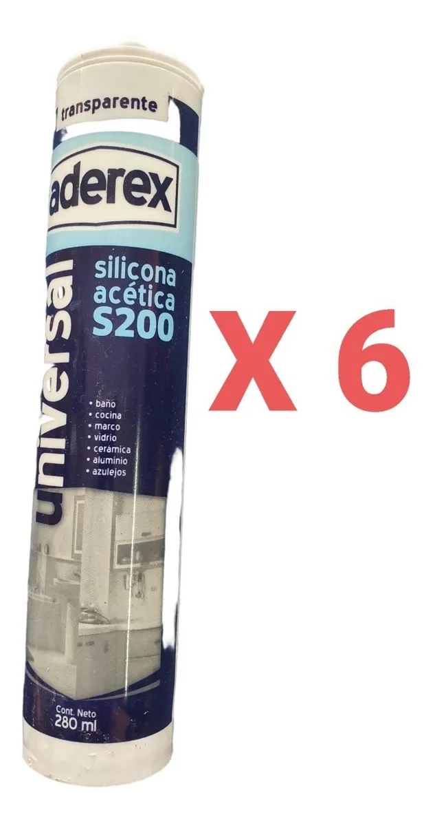 PACK 6 SILICONA BAÑO COCINA SELLOMAC 290ML CON FUNGICID - 1