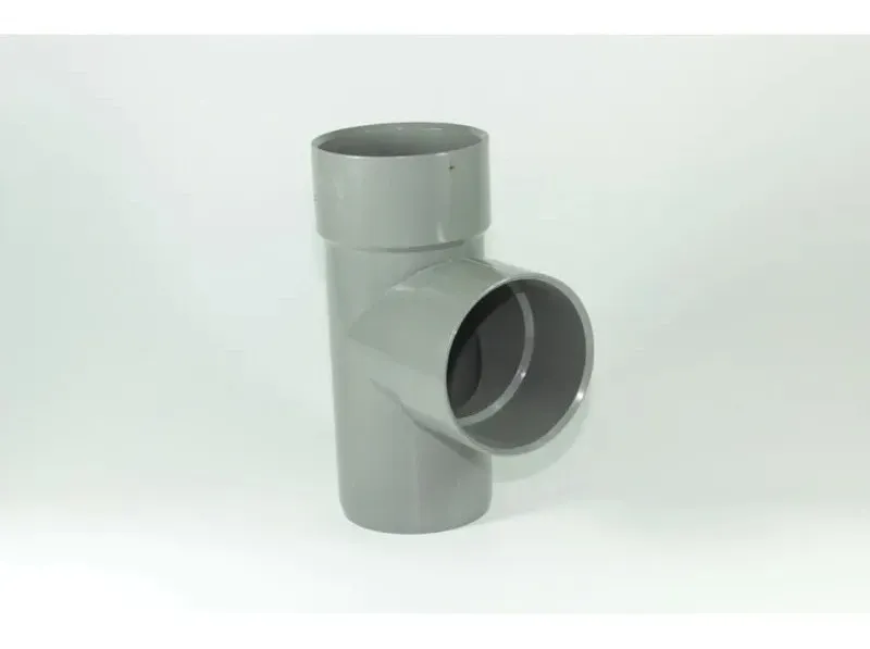 PACK 5 TEE 75 MM PVC SANITARIO GRIS - 1