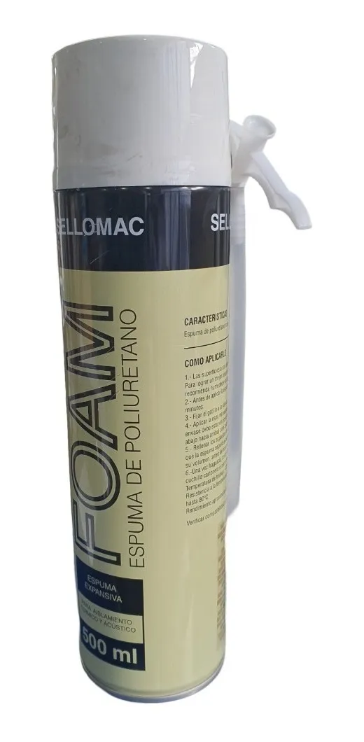 SELLADOR DE POLIURETANO ESPUMA EXPANSIVA 500 ML PACK 3 - 1