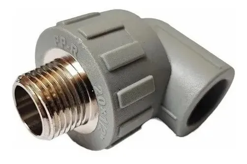 CODOS PPR 20X1/2 HE GRIS METALICO PACK 5 UND - 1