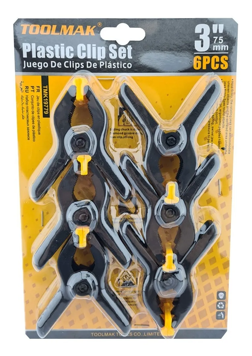 JUEGO DE PINZAS ABRAZADERAS CON RESORTE PARA CARPINTERIA TMK - 1