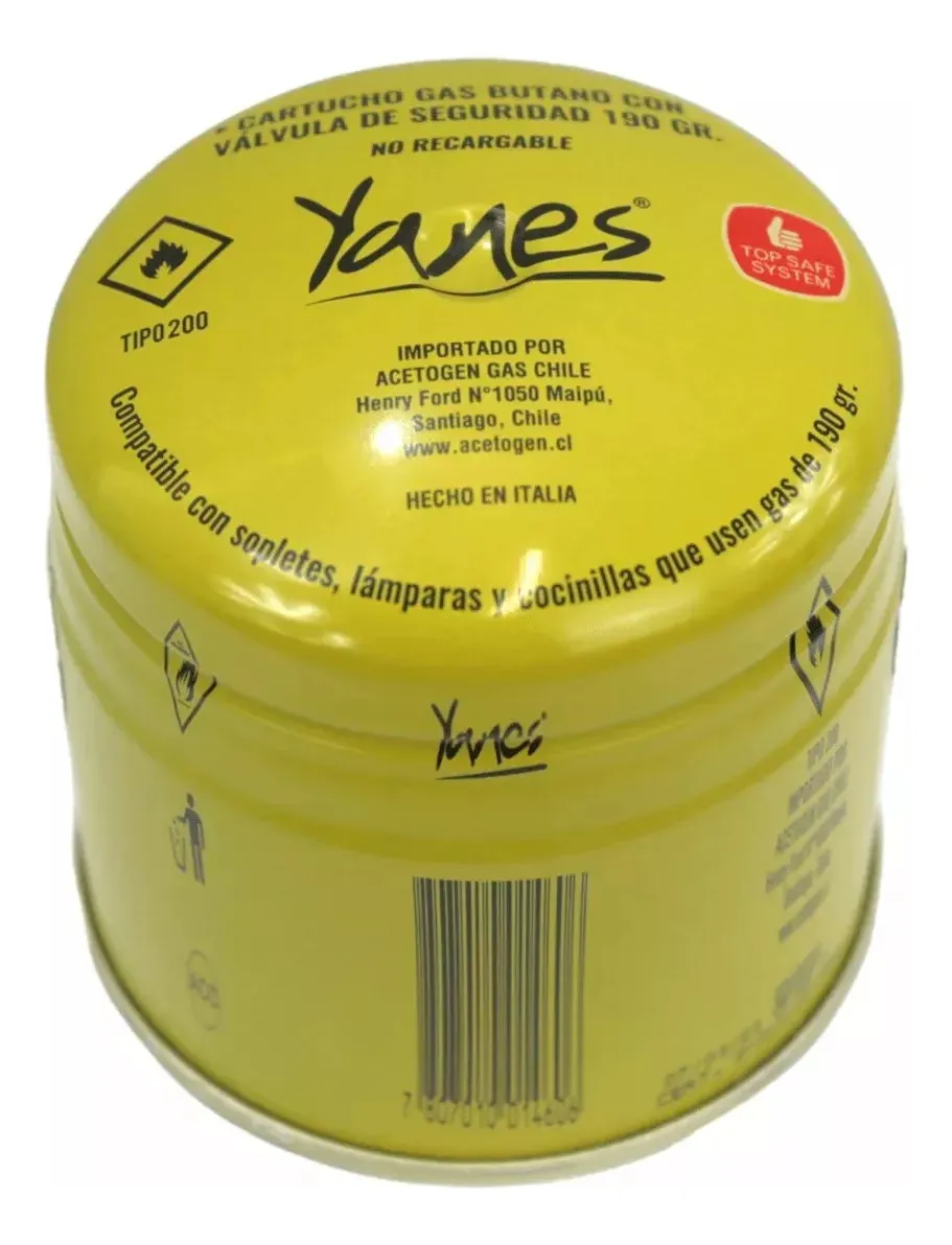 SOPLETE A GAS PLASTICO YANES M-160 VERDE + 2 CARTUCHOS 190GR - 3