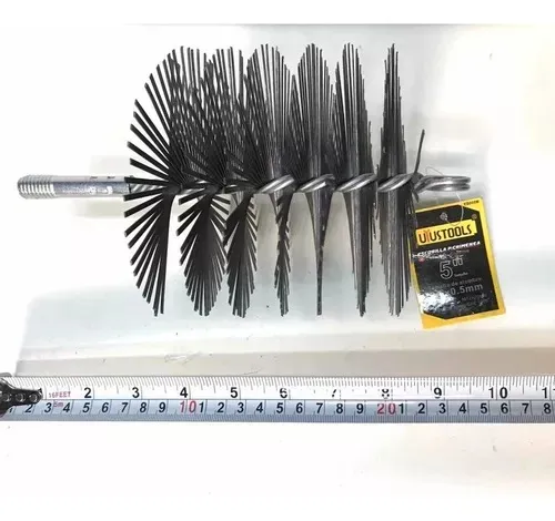 ESCOBILLA PARA LIMPIAR TUBOS DE CHIMENEAS 4 PULGADAS - 3
