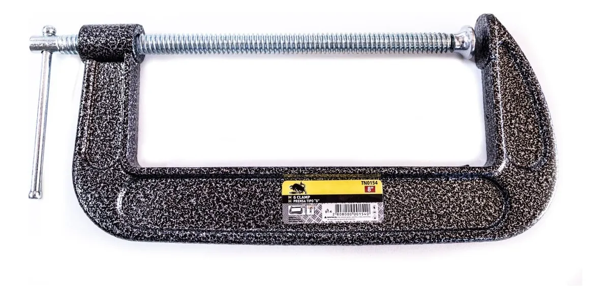 PRENSA G O C DE 8 PULGADAS CARPINTERO METAL ALTA RESISTENCIA - 1