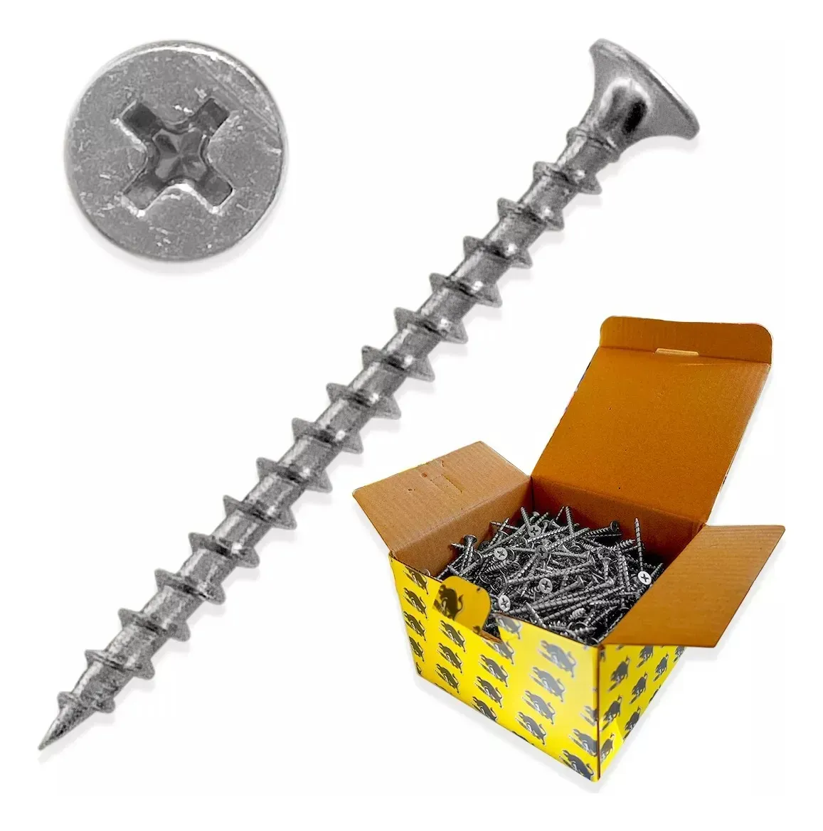TORNILLO VOLCANITA ZINCADO 6X1 1/2 PULG 1KG 570 UNI APROX - 1
