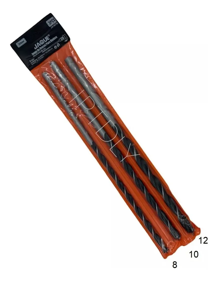 JUEGO SET DE 3 BROCAS LARGAS PARA MADERA 8 10 Y 12 (300MM) - 2