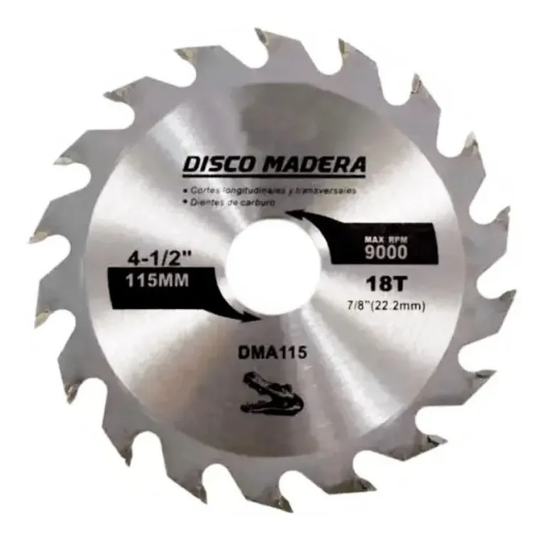 DISCO DE MADERA PARA ESMERIL 115 MM 18 DIENTES UYUSTOOLS - 2