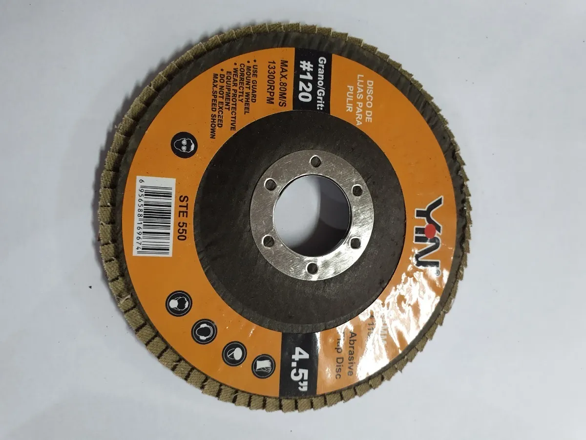CAJA 10 DISCOS LIJA FLAP TRASLAPADOS 4 1/2 - 2