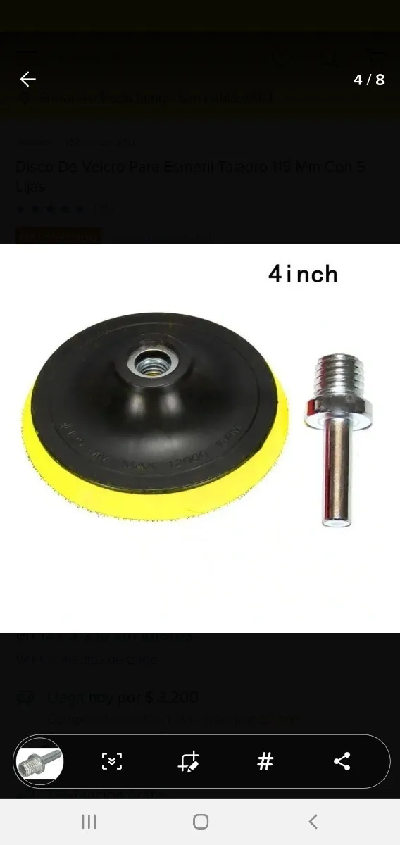 DISCO VELCRO 4 1/2 PARA ESMERIL Y TALADRO PACK 10 UND - 3