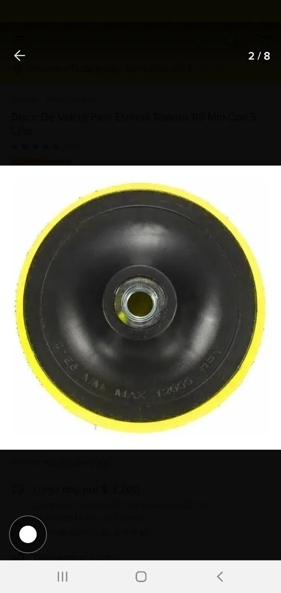 DISCO VELCRO 4 1/2 PARA ESMERIL Y TALADRO PACK 10 UND - 5