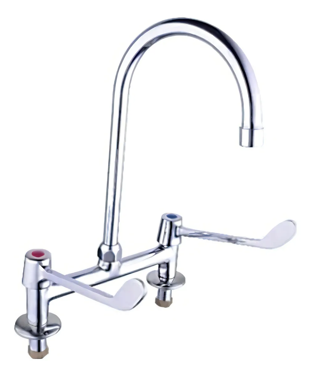 LLAVE LAVAPLATOS COMBINACION QUIROFANO ACCIONAR CON CODOS CO - 1