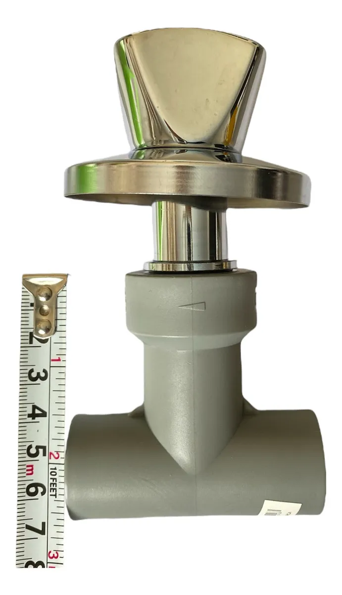 LLAVE DE PASO PPR LARGA CAMPANA CROMADA 20MM HOFFENS - 2