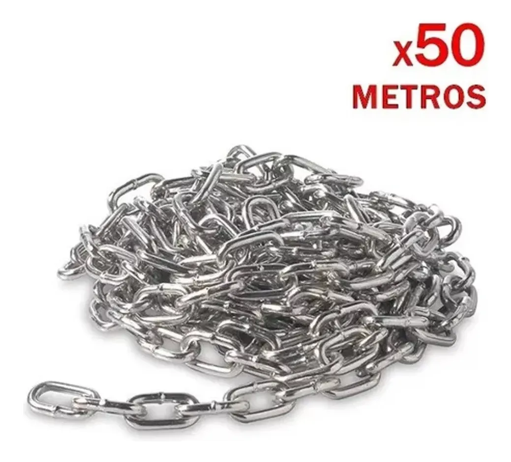 CADENA GALVANIZADA ESLABÓN CORTO 4 MM 50 METROS - 2