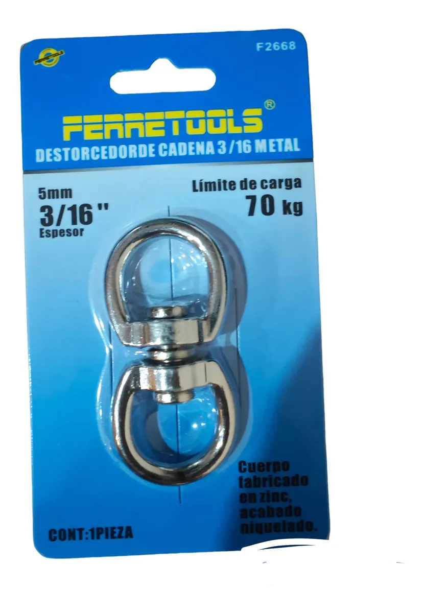 DESTORCEDOR ZINCADO OJO/OJO 12 UND 5MM - 1