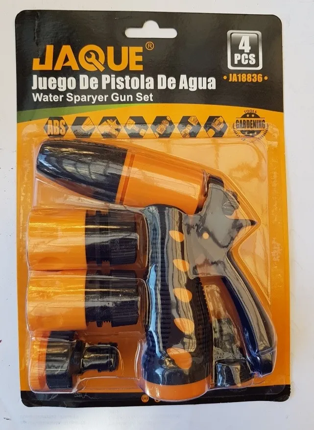 SET PISTOLA RIEGO JARDIN, ADAPTADORES MANGUERA ALTA PRESIÓN - 4