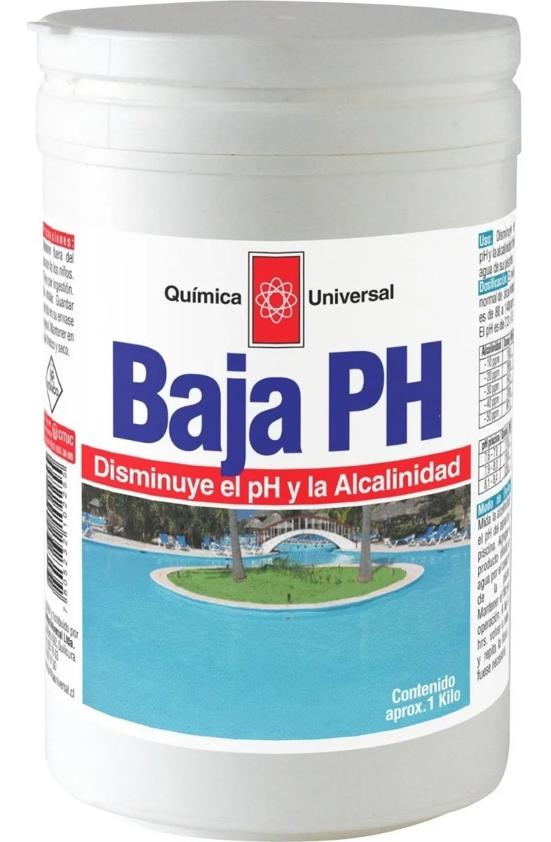 BAJA PH PARA PISCINAS 1 KG QUIMICA UNIVERSAL - 1