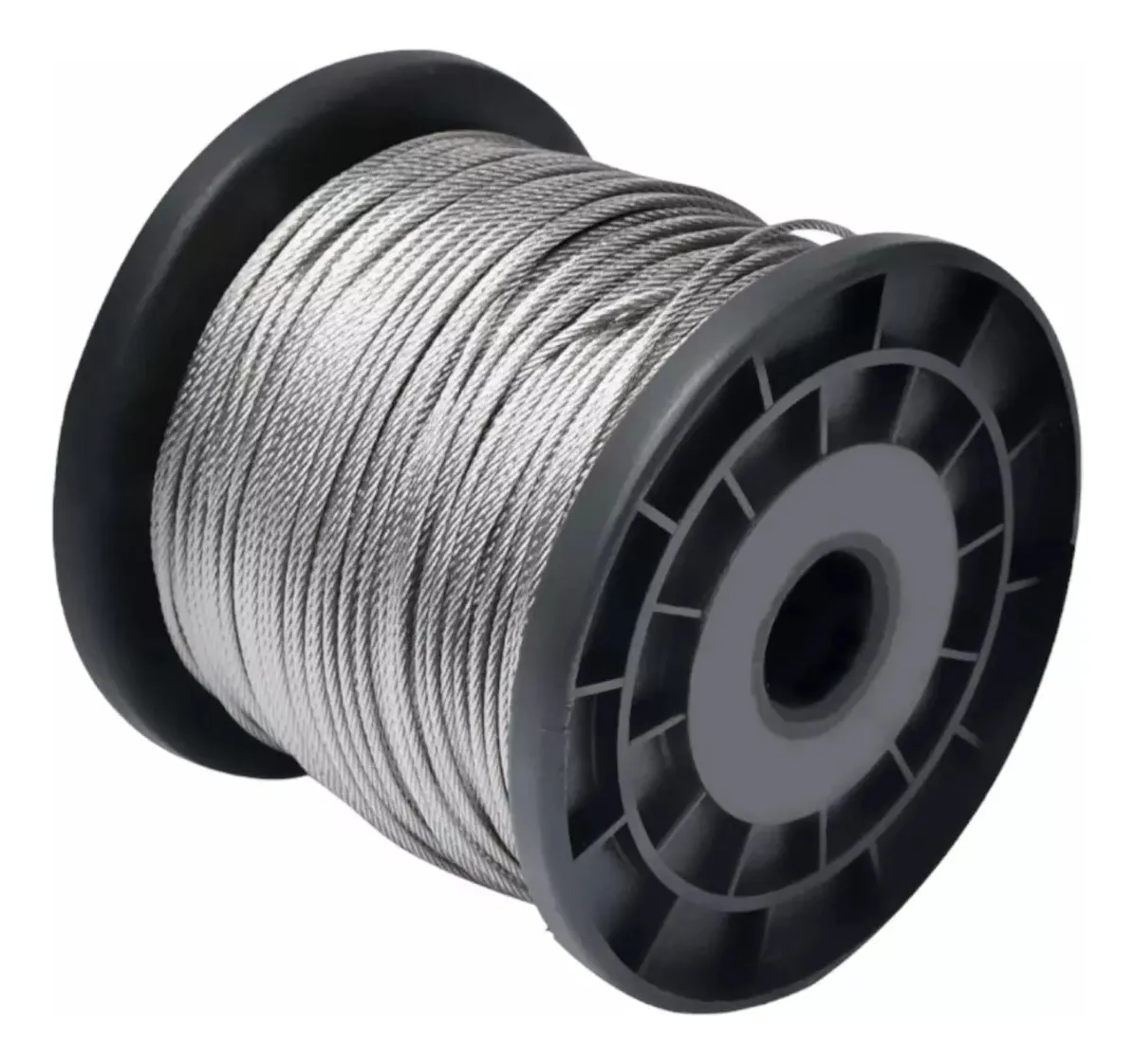 PIOLA O CABLE DE ACERO 3MM ROLLO 100 MTS GALVNZ - 1