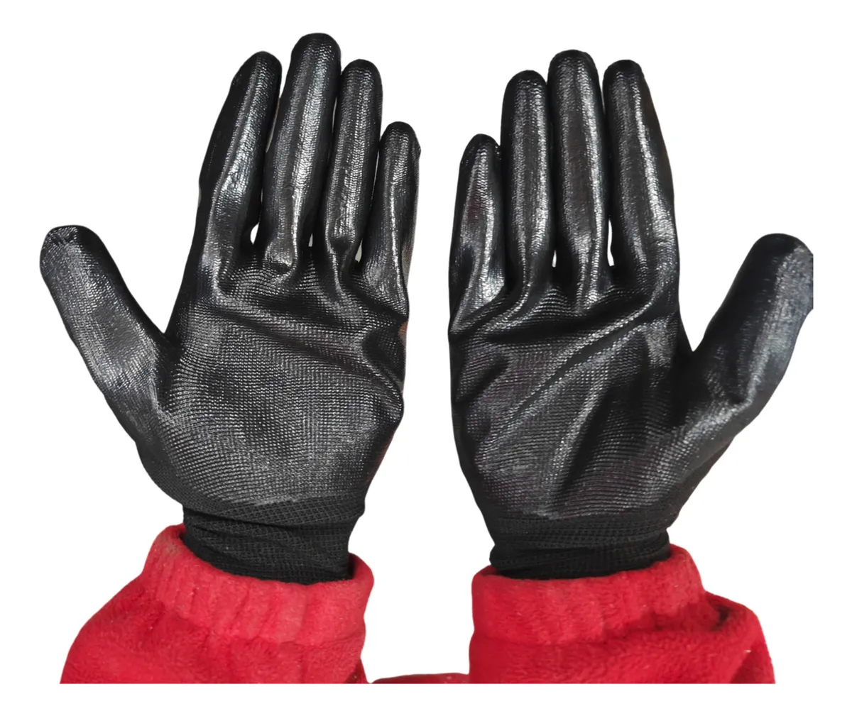 GUANTES POLIESTER CON NITRILO 12 PARES - 1