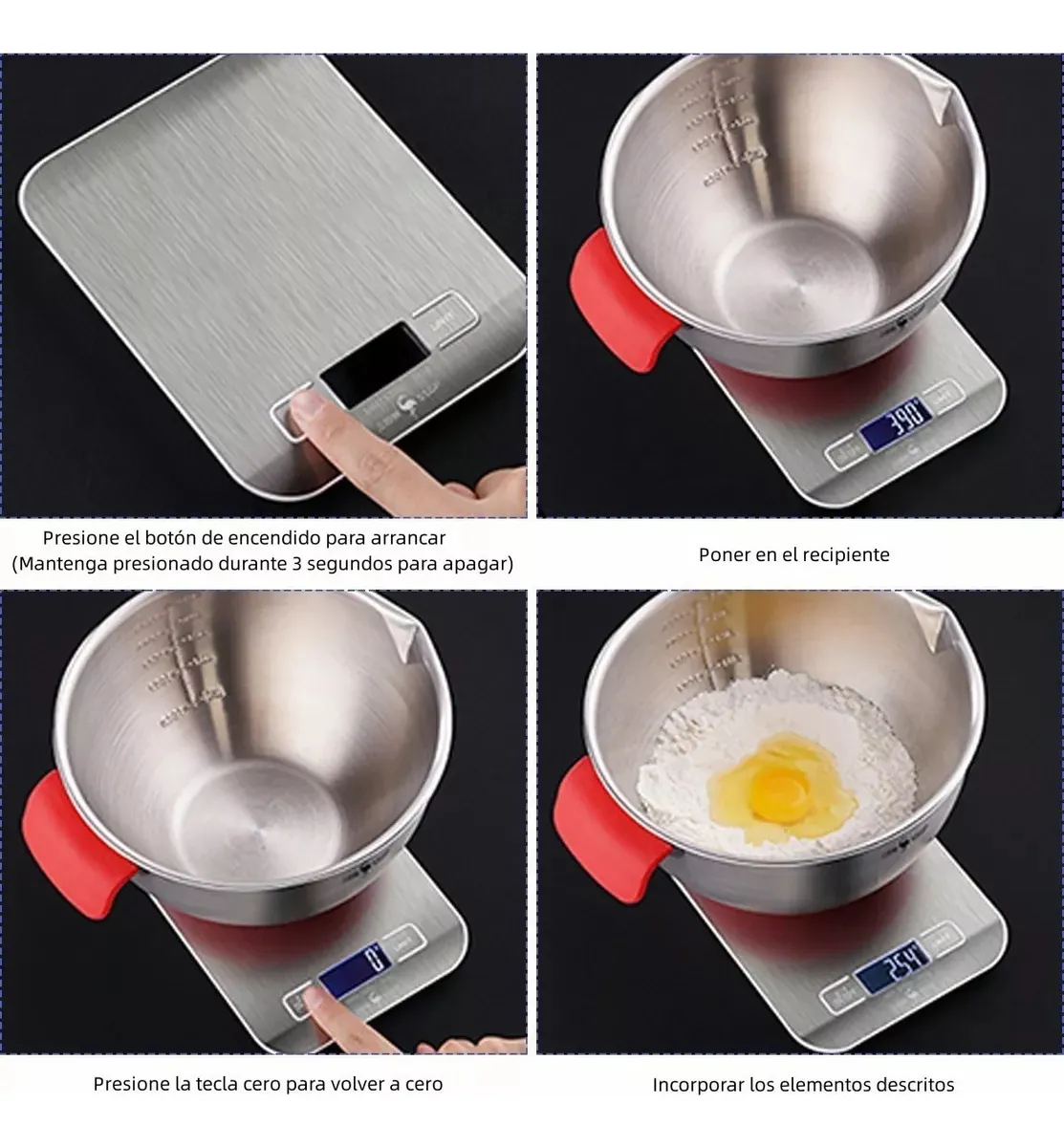 5KG BALANZA DE COCINA ELECTRÓNICA BÁSCULA DE ALIMENTOS LCD H - 3