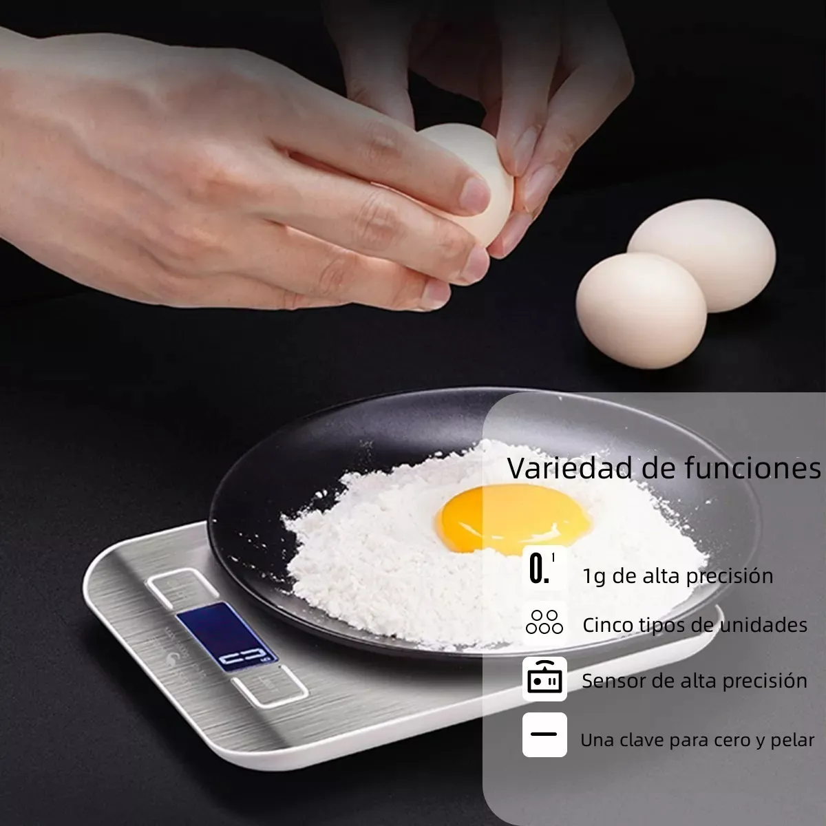 5KG BALANZA DE COCINA ELECTRÓNICA BÁSCULA DE ALIMENTOS LCD H - 4