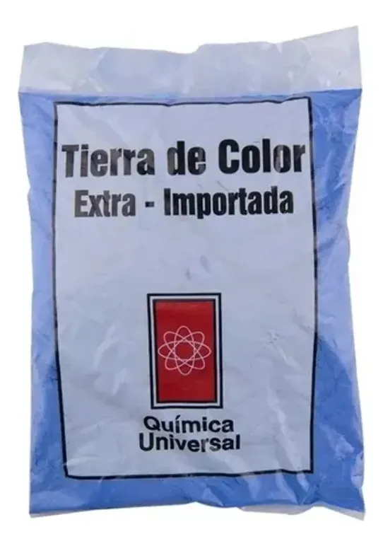 TIERRA DE COLOR 1 KG QUÍMICA UNIVERSAL AZUL - 1