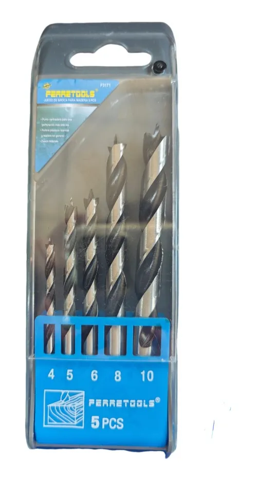 JUEGO DE BROCAS PARA MADERA 5 PIEZAZ - 1