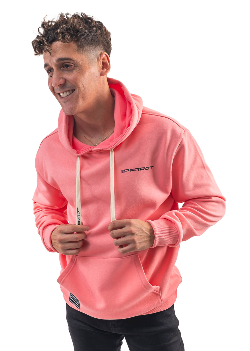 POLERÓN DE HOMBRE CON GORRO, DISEÑO LISO Y CORTE OVERSIZE - 1
