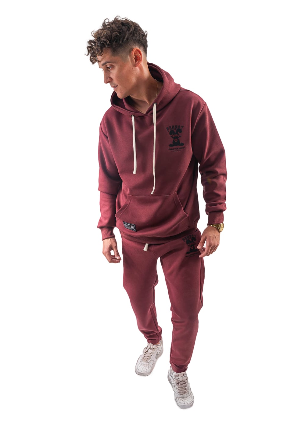 SET DE BUZO PARA HOMBRE, COMPUESTO POR POLERÓN CON GORRO Y JOGGER - 1