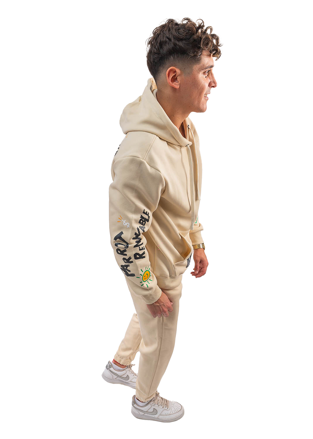 SET DE BUZO PARA HOMBRE, COMPUESTO POR POLERÓN CON GORRO Y JOGGER - 3