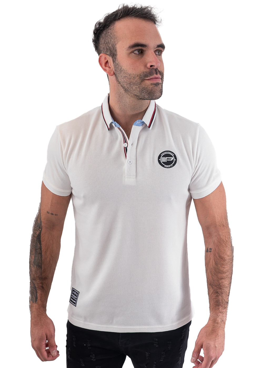 POLERA MANGA CORTA CON LOGO BORDADO - 2