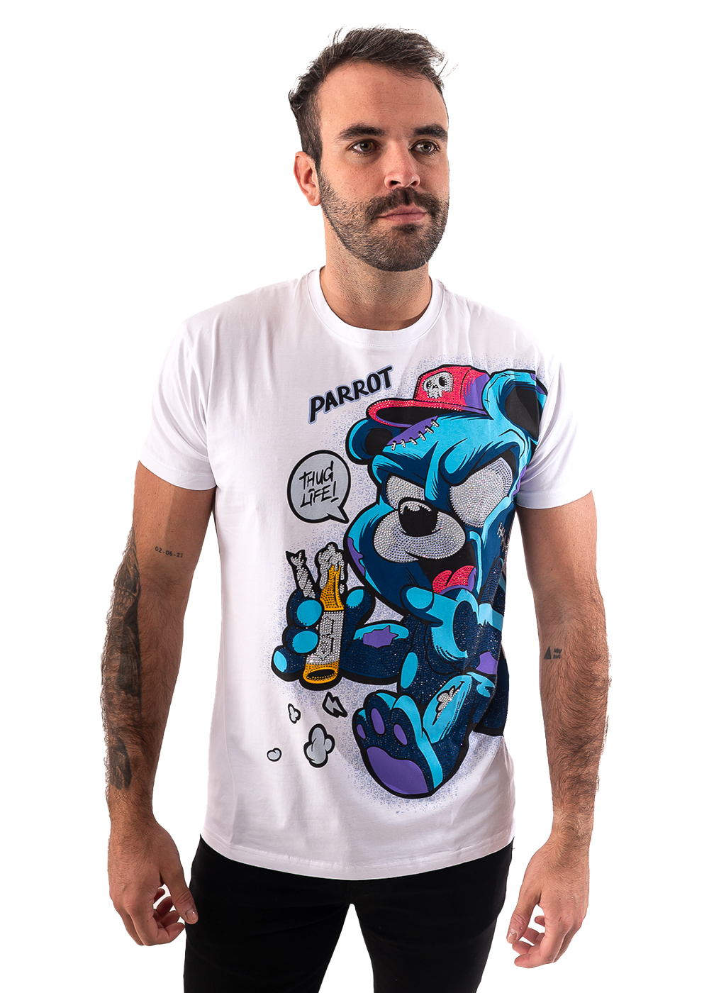 POLERA CON ESTAMPADO DE PEDRERÍA - 1