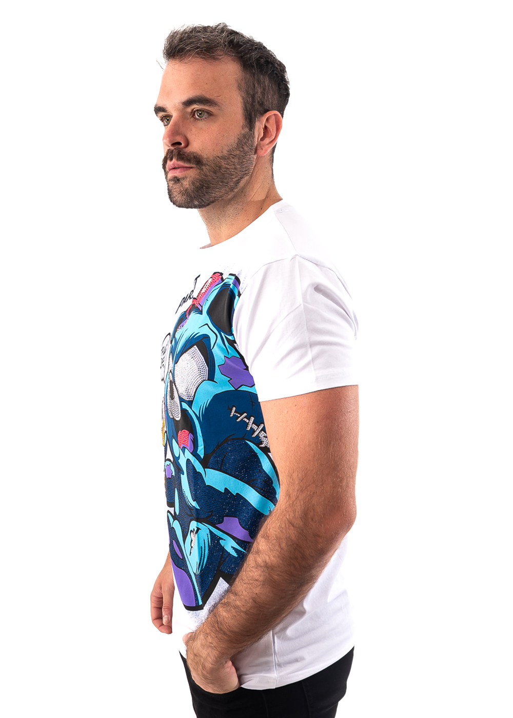 POLERA CON ESTAMPADO DE PEDRERÍA - 2